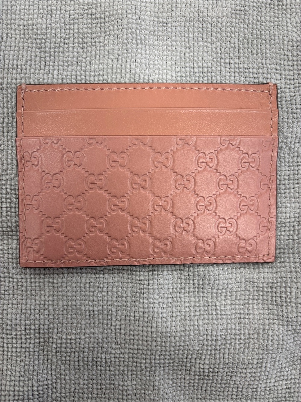 Gucci Rose Pink Embossed GG Leather Cardholder
